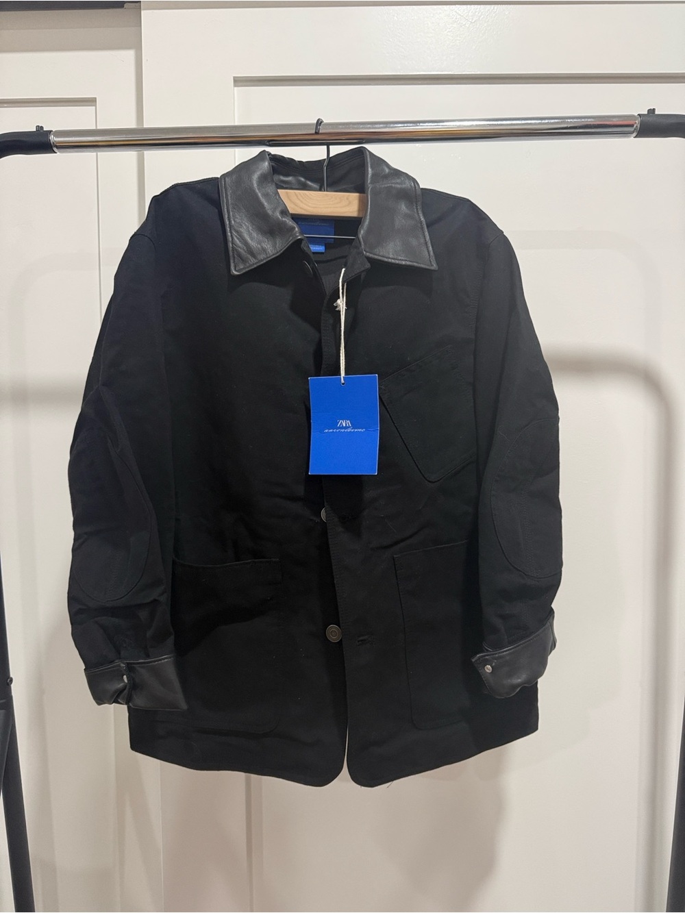 Combined leather jacket Aaron Levine x Zara